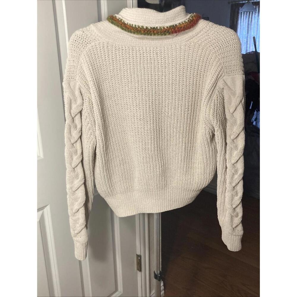 Witty Fox Young Contemporary Crop Knit Cardigan Fall Winter Festive - Picture 4 of 5